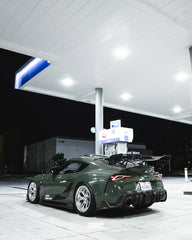Toyota Supra MK5 A90 A91 3.0 2.0 2020 2021 2022 2023 2024 with Aftermarket Parts - Hyperion Rear Louvers & GT Wing Carbon Fiber / FRP from Robot Craftsman