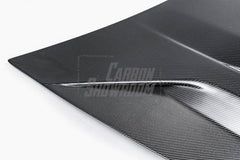 Tesla Model 3 Performance Long Range Standard Base 2017 2018 2019 2020 2021 2022 2023 with Aftermarket Parts - "Hacker" V2 Hood Bonnet Carbon Fiber / FRP from Robot Craftsman