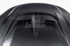 Tesla Model 3 Performance Long Range Standard Base 2017 2018 2019 2020 2021 2022 2023 with Aftermarket Parts - "Hacker" V2 Hood Bonnet Carbon Fiber / FRP from Robot Craftsman