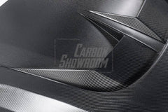 Tesla Model 3 Performance Long Range Standard Base 2017 2018 2019 2020 2021 2022 2023 with Aftermarket Parts - "Hacker" V2 Hood Bonnet Carbon Fiber / FRP from Robot Craftsman