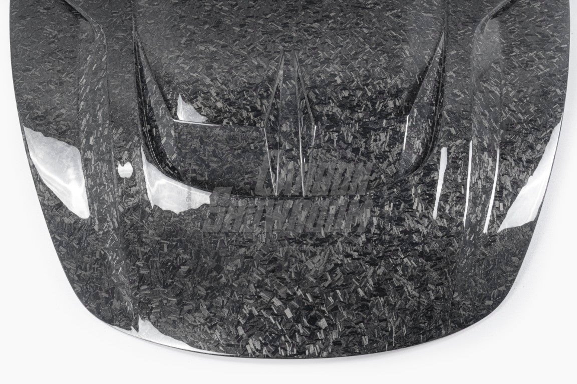 Tesla Model 3 Performance Long Range Standard Base 2017 2018 2019 2020 2021 2022 2023 with Aftermarket Parts - "Hacker" V2 Hood Bonnet Carbon Fiber / FRP from Robot Craftsman