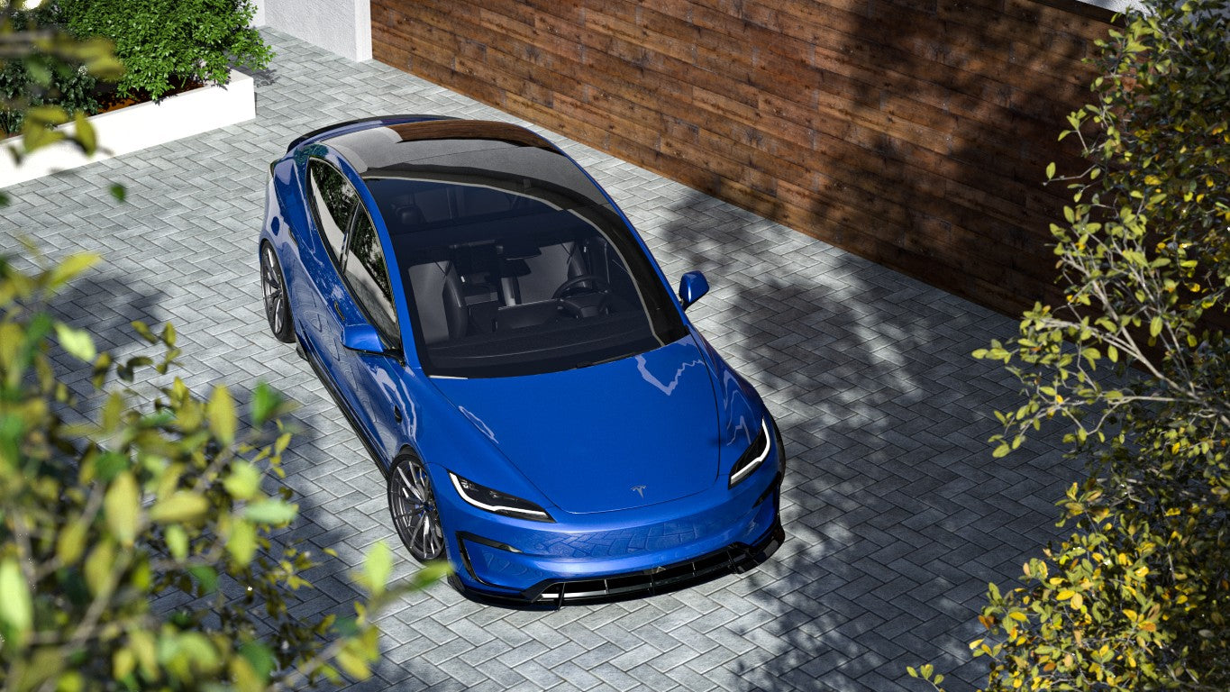 Tesla Model 3 Performance 2024-ON with Robot Craftsman's Aftermarket Parts - Upper Valences Hidrogai Carbon Fiber / FRP
