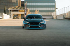 Honda Civic 10th Gen FC1 FC2  FC5 FC6 2016 2017 2018 2019 2020 2021 & Civic 10th Gen FC3 FC4 2017 2018 2019 2020 2021 & Civic 10th Gen FK7 2017 2018 2019 2020 2021 (compatible with ROBOT CRAFTSMAN front bumper) with Aftermarket Parts - Front Bumper & Front Lip Carbon Fiber / FRP from Robot Craftsman