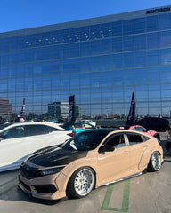 Honda Civic 10th Gen FC1 FC2  FC5 FC6 2016 2017 2018 2019 2020 2021 & Civic 10th Gen FC3 FC4 2017 2018 2019 2020 2021 & Civic 10th Gen FK7 2017 2018 2019 2020 2021 (compatible with ROBOT CRAFTSMAN front bumper) with Aftermarket Parts - Front Bumper & Front Lip Carbon Fiber / FRP from Robot Craftsman
