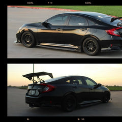 Honda Civic 10th Gen FC1 FC2 FC5 FC6 2016 2017 2018 2019 2020 2021 & Civic 10th Gen FC3 FC4 2017 2018 2019 2020 2021 with Aftermarket Parts - Rear Spoiler Wing Carbon Fiber / FRP from Robot Craftsman