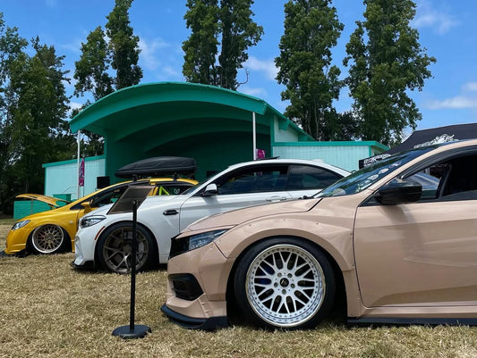 Honda Civic 10th Gen FC1 FC2 FC5 FC6 2016 2017 2018 2019 2020 2021 & Civic 10th Gen FK7 2017 2018 2019 2020 2021 (compatible with both OEM bumper and ROBOT CRAFTSMAN bumper, fits FK7 Hatchback although panel line is slightly different) with Aftermarket Parts - Widebody Wheel Arches Fender Flares Carbon Fiber / FRP from Robot Craftsman