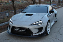 Toyota GT86 86 TRD GT SE Base ZN6 2017 2018 2019 2020 & Scion FR-S FRS ZN6 2013 2014 2015 2016 & BRZ TS Limited Premium ZN6 2013 2014 2015 2016 2017 2018 2019 2020 (compatible with ROBOT widebody kit) with Aftermarket Parts - Replacement Hood Scoop& Hood Bonnet Carbon Fiber / FRP from Robot Craftsman