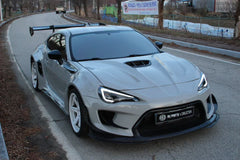 Toyota GT86 86 TRD GT SE Base ZN6 2017 2018 2019 2020 & Scion FR-S FRS ZN6 2013 2014 2015 2016 & BRZ TS Limited Premium ZN6 2013 2014 2015 2016 2017 2018 2019 2020 (compatible with ROBOT widebody kit) with Aftermarket Parts - Replacement Hood Scoop& Hood Bonnet Carbon Fiber / FRP from Robot Craftsman