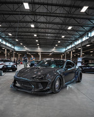 Toyota GT86 86 TRD GT SE Base ZN6 2017 2018 2019 2020 & Scion FR-S FRS ZN6 2013 2014 2015 2016 & BRZ TS Limited Premium ZN6 2013 2014 2015 2016 2017 2018 2019 2020 (compatible with ROBOT widebody kit) with Aftermarket Parts - Replacement Hood Scoop& Hood Bonnet Carbon Fiber / FRP from Robot Craftsman