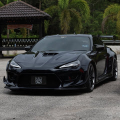 Toyota GT86 86 TRD GT SE Base ZN6 2017 2018 2019 2020 & Scion FR-S FRS ZN6 2013 2014 2015 2016 & BRZ TS Limited Premium ZN6 2013 2014 2015 2016 2017 2018 2019 2020 (compatible with ROBOT widebody kit) with Aftermarket Parts - Replacement Hood Scoop& Hood Bonnet Carbon Fiber / FRP from Robot Craftsman