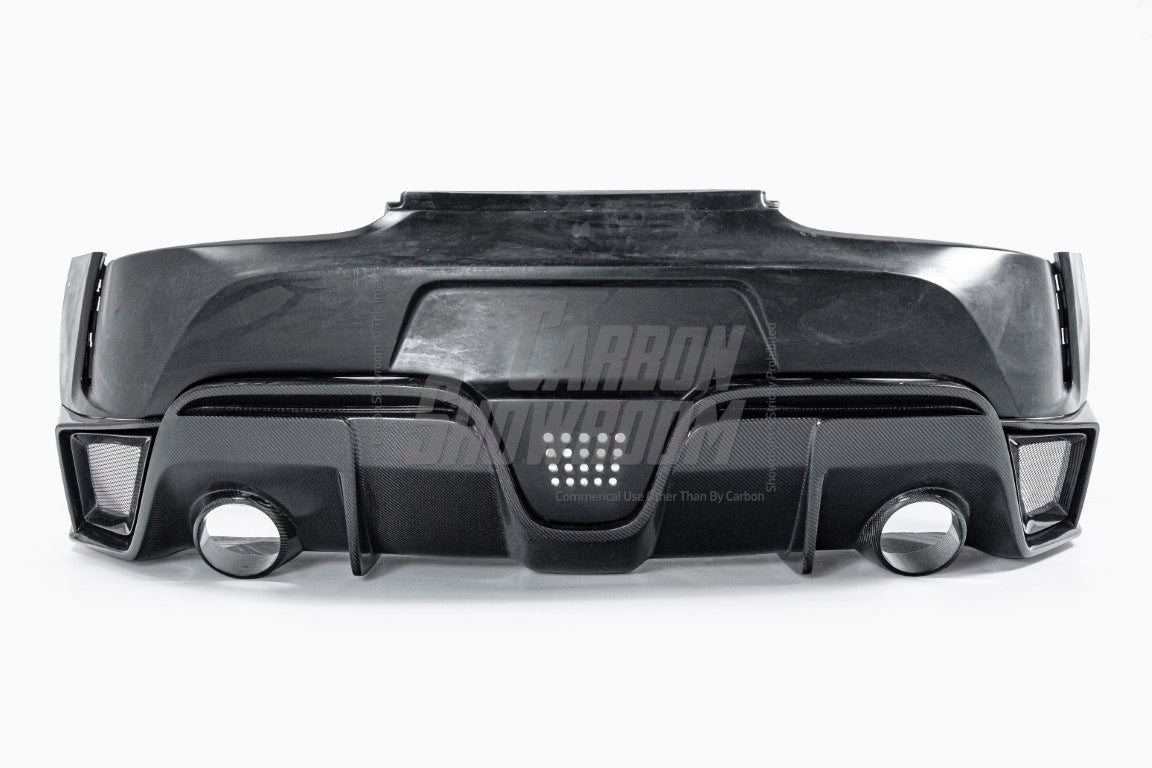 Toyota Supra MK5 A90 A91 3.0 2.0 2020 2021 2022 2023 2024 with Aftermarket Parts - Hyperion Narrow Body Rear Bumper & Diffuser Carbon Fiber / FRP from Robot Craftsman