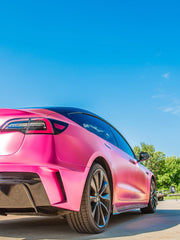 Tesla Model 3 Performance Long Range Standard Base 2017 2018 2019 2020 2021 2022 2023 with Aftermarket Parts - "HACKER" Rear Bumper & Diffuser Carbon Fiber / FRP from Robot Craftsman