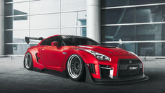 Nissan GTR Nismo T-Spec Black Edition Track Edition Premium Pure CBA DBA EBA 2008 2009 2010 2011 2012 2013 2014 2015 2016 2017 2018 2019 2020 2021 2022 2023 2024 with Aftermarket Parts - "Godzilla" Swan Neck Thor GT Wing Carbon Fiber / FRP from Robot Craftsman