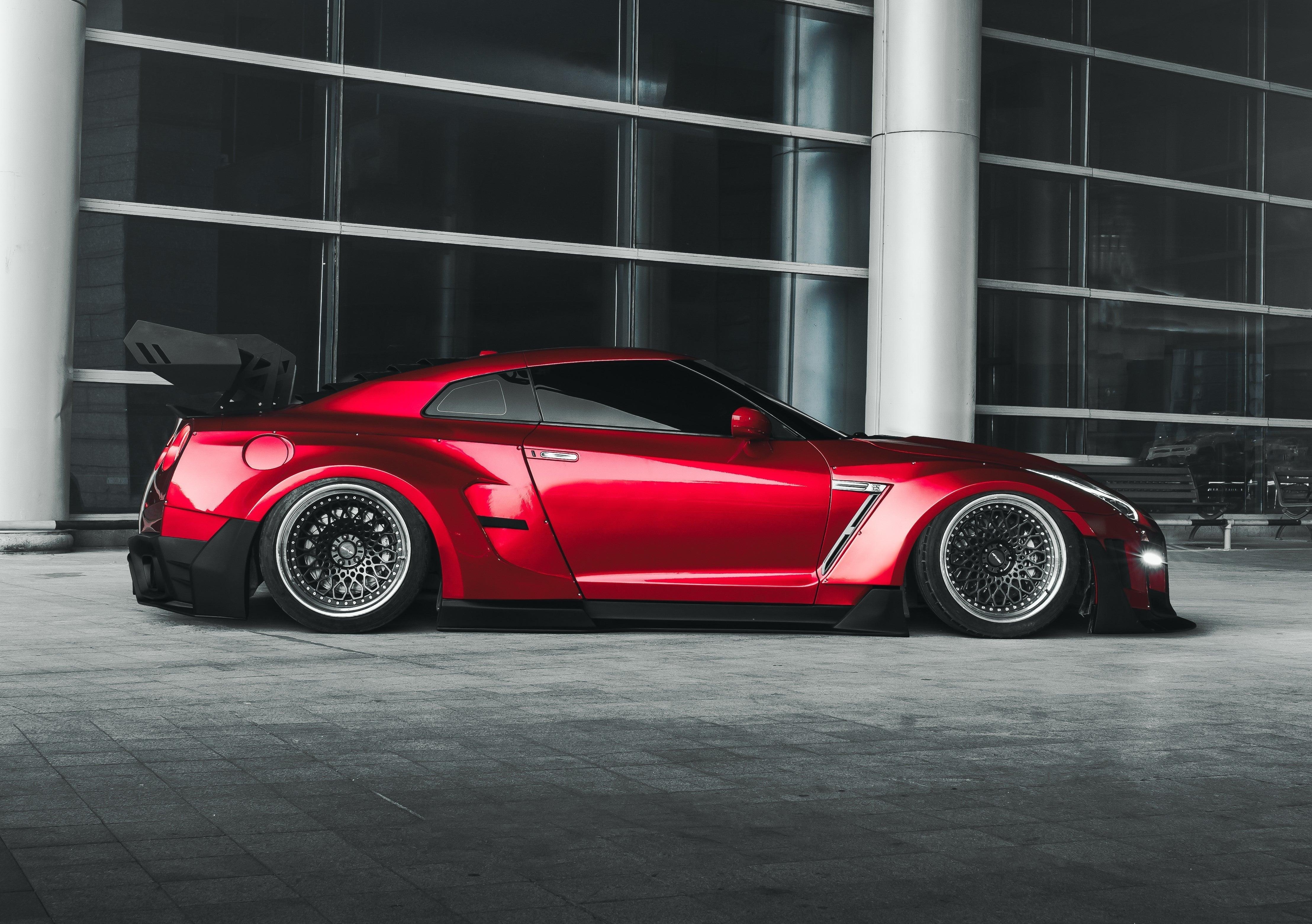 Nissan GTR Nismo T-Spec Black Edition Track Edition Premium Pure CBA DBA EBA 2008 2009 2010 2011 2012 2013 2014 2015 2016 2017 2018 2019 2020 2021 2022 2023 2024 with Aftermarket Parts - "Godzilla" Swan Neck Thor GT Wing Carbon Fiber / FRP from Robot Craftsman