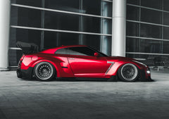 Nissan GTR Nismo T-Spec Black Edition Track Edition Premium Pure CBA DBA EBA 2008 2009 2010 2011 2012 2013 2014 2015 2016 2017 2018 2019 2020 2021 2022 2023 2024 with Aftermarket Parts - "Godzilla" Swan Neck Thor GT Wing Carbon Fiber / FRP from Robot Craftsman