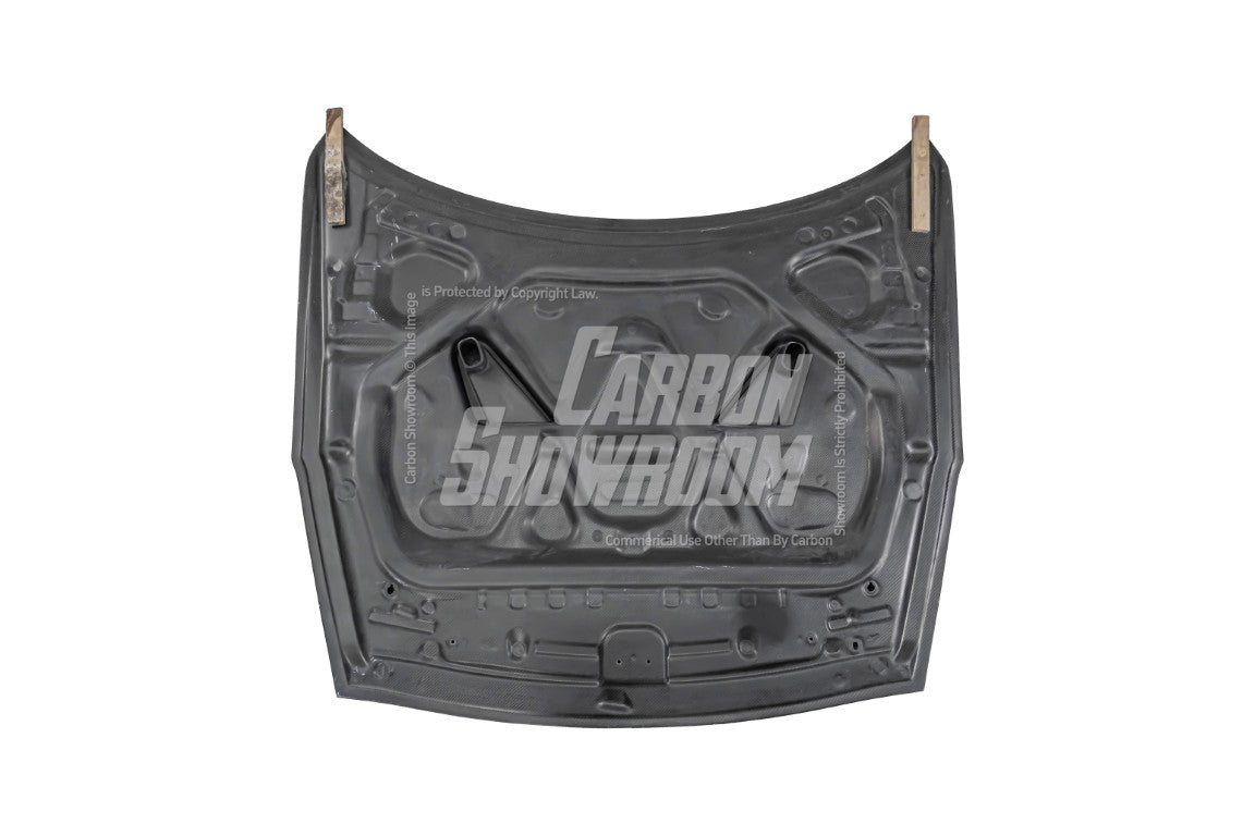 Nissan GTR Nismo Black Edition Track Edition Premium Base 2008 2009 2010 2011 2012 2013 2014 2015 2016 (for installation on 2017-2024 vehicles, 2008-2016 front bumper is recommended) with Aftermarket Parts - "Godzilla" Hood Bonnet Carbon Fiber / FRP from Robot Craftsman