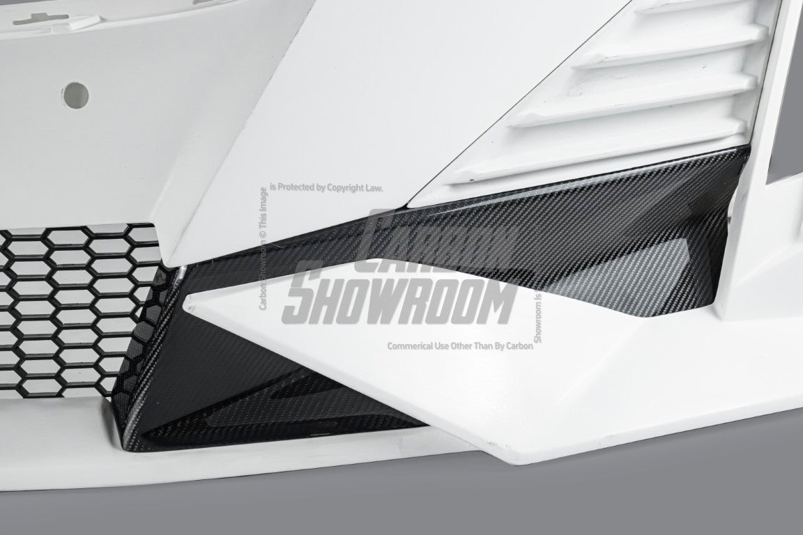 Cadillac CT5 CT5-V Sport Premium Luxury Base 2020 2021 2022 2023 2024 with Aftermarket Parts - "PRISM" Front Bumper & Front Lip Carbon Fiber / FRP from Robot Craftsman