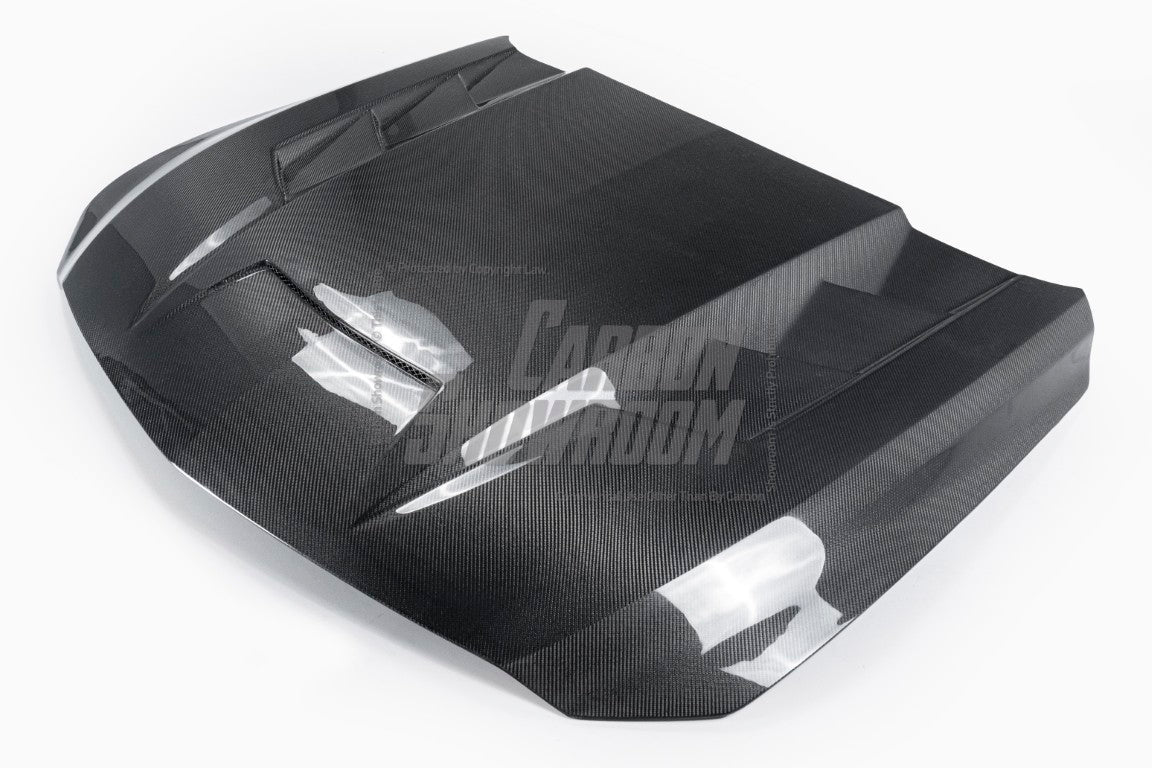 Cadillac CT5 CT5-V Blackwing Sport Premium Luxury Base 2020 2021 2022 2023 2024 with Aftermarket Parts - "PRISM" Hood Bonnet Carbon Fiber / FRP from Robot Craftsman