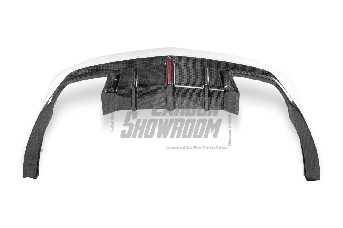 Cadillac CT5 CT5-V Blackwing Sport Premium Luxury Base 2020 2021 2022 2023 2024 with Aftermarket Parts - "PRISM" Rear Bumper & Diffuser Carbon Fiber / FRP from Robot Craftsman