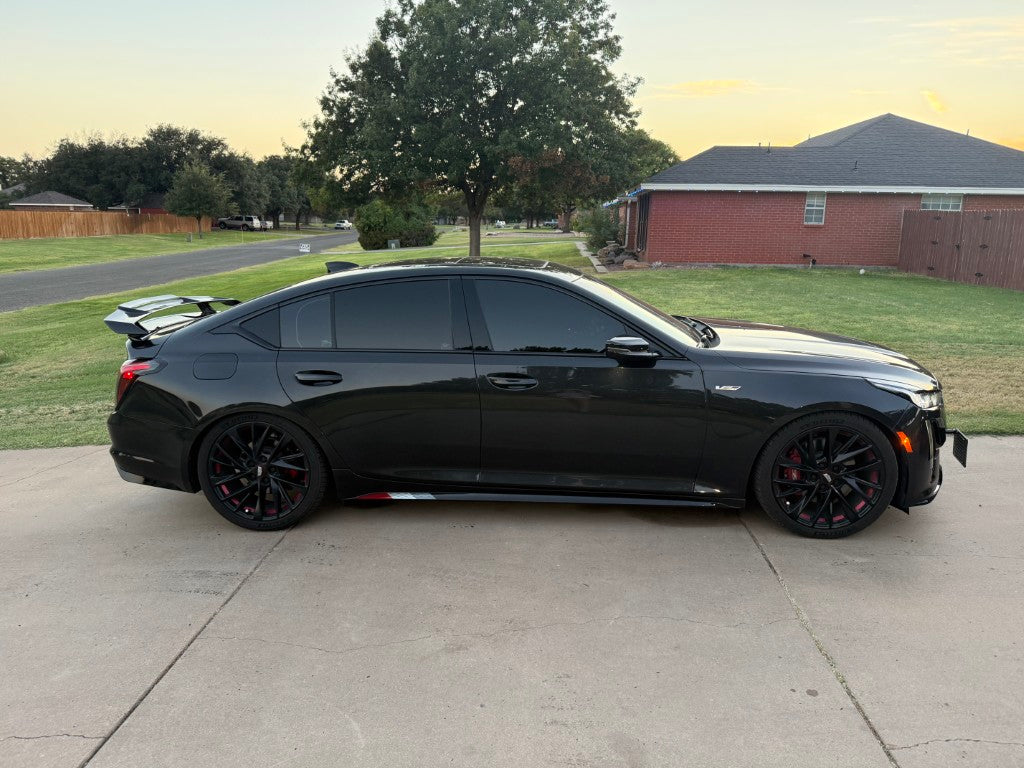 Cadillac CT5 CT5-V Blackwing Sport Premium Luxury Base 2020 2021 2022 2023 2024 with Aftermarket Parts - PRISM Rear GT Wing Carbon Fiber / FRP from Robot Craftsman