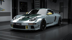 Porsche 987.1 Cayman Base / S 2005 2006 2007 2008 & 987.2 Cayman Base / S / R 2009 2010 2011 2012 with Aftermarket Parts - TITANISM STUKA Rear Quarter Panel Flares Carbon Fiber / FRP from Robot Craftsman