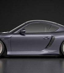 Porsche 987.1 Cayman & Boxster Base / S 2005 2006 2007 2008 &amp; 987.2 Cayman &  Boxster Base / S / R 2009 2010 2011 2012 with Aftermarket Parts - TITANISM STUKA Side Skirts Carbon Fiber / FRP from Robot Craftsman
