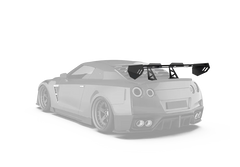 Nissan GTR Nismo T-Spec Black Edition Track Edition Premium Pure CBA DBA EBA 2008 2009 2010 2011 2012 2013 2014 2015 2016 2017 2018 2019 2020 2021 2022 2023 2024 with Aftermarket Parts - "Godzilla" Swan Neck Thor GT Wing Carbon Fiber / FRP from Robot Craftsman