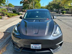 Tesla Model Y Performance AWD Long Range RWD Standard 2020 2021 2023 2024 with Aftermarket Parts - "CRYPTON" Hood Carbon Fiber / FRP from Robot Craftsman