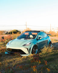 Tesla Model Y Performance AWD Long Range RWD Standard 2020 2021 2023 2024 with Aftermarket Parts - "CRYPTON" Hood Carbon Fiber / FRP from Robot Craftsman