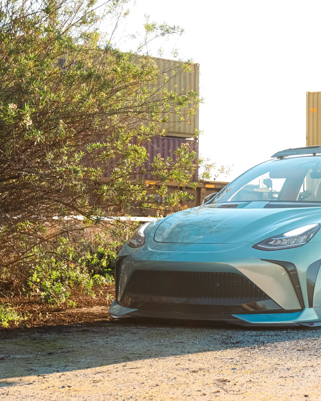 Tesla Model Y Performance AWD Long Range RWD Standard 2020 2021 2023 2024 with Aftermarket Parts - "CRYPTON" Hood Carbon Fiber / FRP from Robot Craftsman