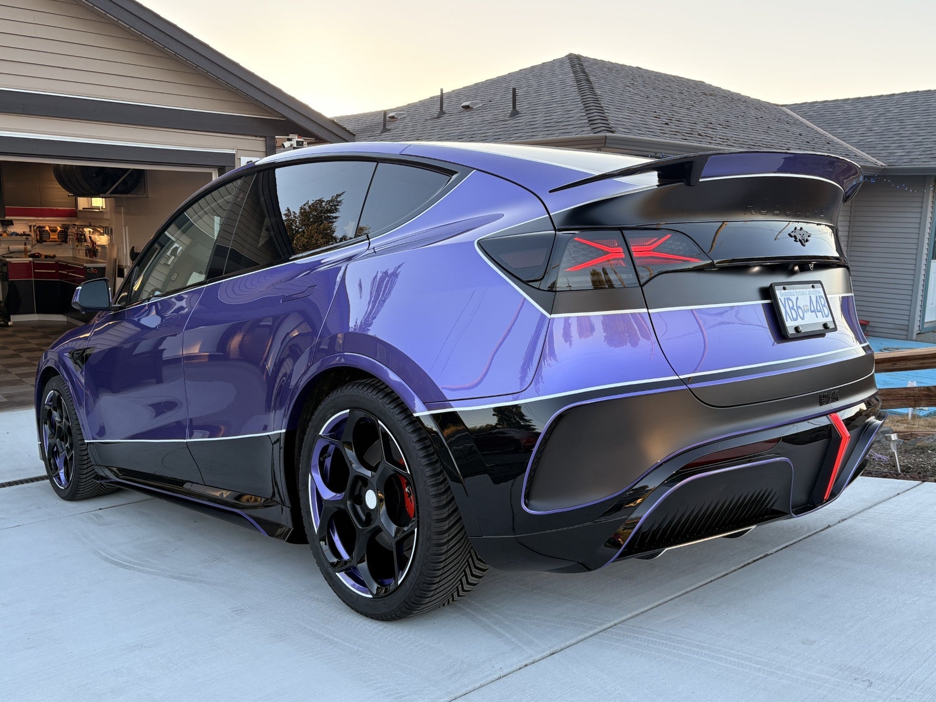 Tesla Model Y Performance AWD Long Range RWD Standard 2020 2021 2022 2023 2024 with Aftermarket Parts - "STARSHIP" Rear Bumper & Diffuser (Third Brake Light Included) PP from Robot Craftsman