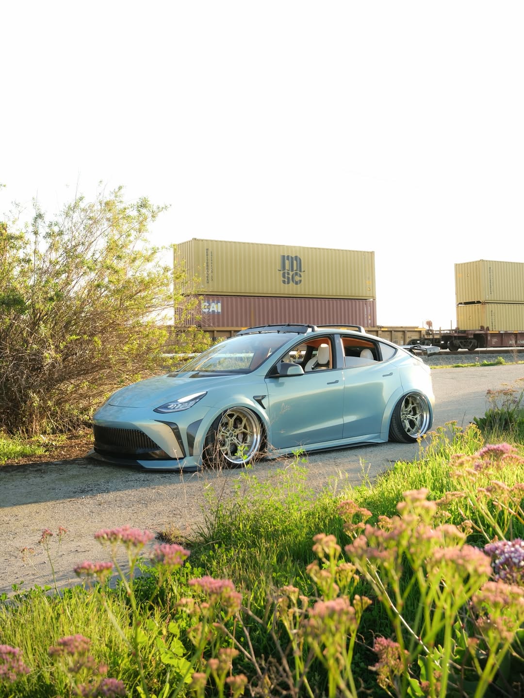 Tesla Model Y Performance AWD Long Range RWD Standard 2020 2021 2022 2023 2024 with Aftermarket Parts - "STARSHIP" Side Skirts PP from Robot Craftsman