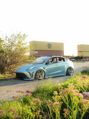 Tesla Model Y Performance AWD Long Range RWD Standard 2020 2021 2022 2023 2024 with Aftermarket Parts - "STARSHIP" Side Skirts PP from Robot Craftsman