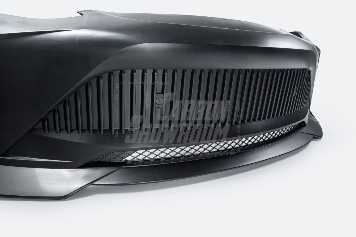 Tesla Model Y Performance AWD Long Range RWD Standard 2020 2021 2023 2024 with Aftermarket Parts - "STARSHIP" Stage 1 Corner Lip (2 pcs) & Stage 2 Corner Lip (4 pcs) & Front Bumper Carbon Fiber from Robot Craftsman