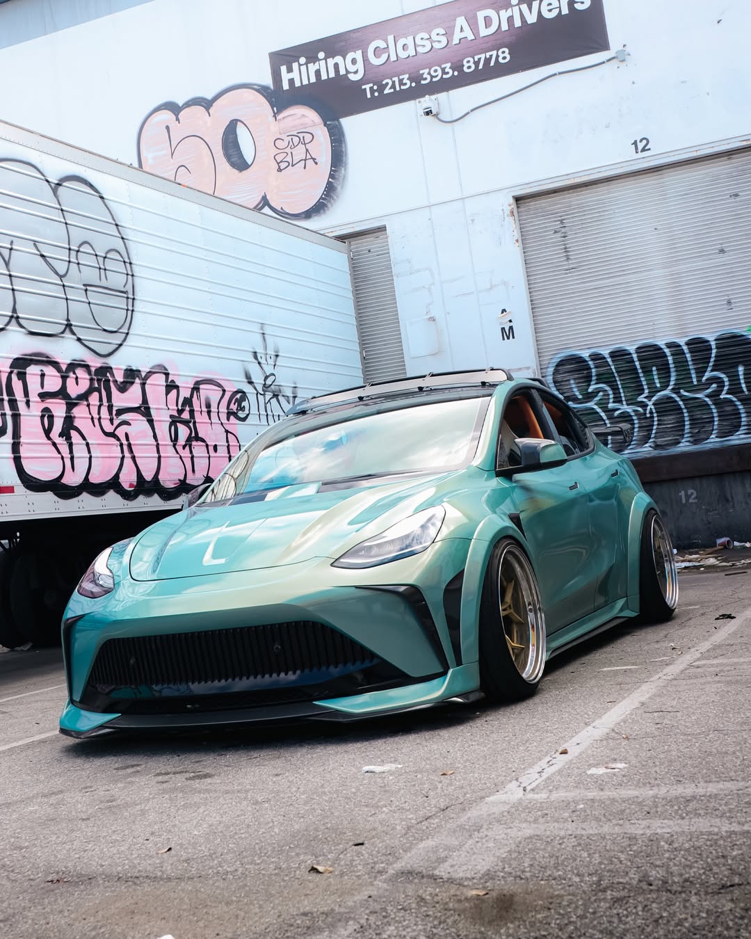 Tesla Model Y Performance AWD Long Range RWD Standard 2020 2021 2023 2024 with Aftermarket Parts - "STARSHIP" Stage 1 Corner Lip (2 pcs) & Stage 2 Corner Lip (4 pcs) & Front Bumper Carbon Fiber from Robot Craftsman