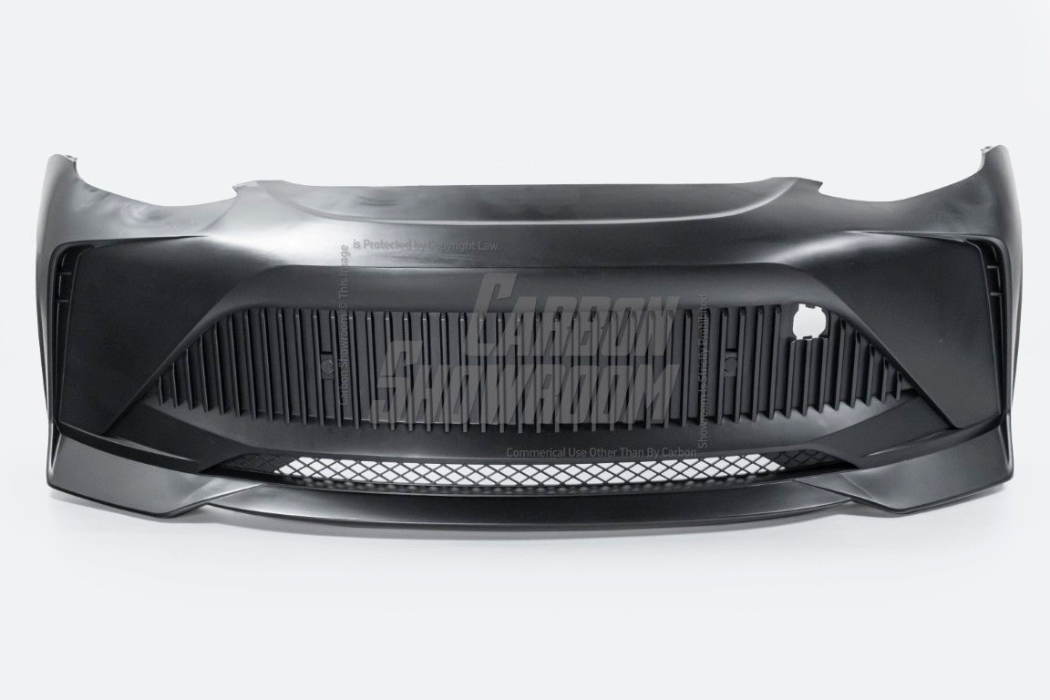 Tesla Model Y Performance AWD Long Range RWD Standard 2020 2021 2023 2024 with Aftermarket Parts - "STARSHIP" Stage 1 Corner Lip (2 pcs) & Stage 2 Corner Lip (4 pcs) & Front Bumper Carbon Fiber from Robot Craftsman