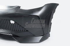 Tesla Model Y Performance AWD Long Range RWD Standard 2020 2021 2023 2024 with Aftermarket Parts - "STARSHIP" Stage 1 Corner Lip (2 pcs) & Stage 2 Corner Lip (4 pcs) & Front Bumper Carbon Fiber from Robot Craftsman