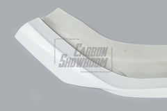 Tesla Model Y Performance AWD Long Range RWD Standard 2020 2021 2023 2024 with Aftermarket Parts - "STARSHIP" Stage 1 Corner Lip (2 pcs) & Stage 2 Corner Lip (4 pcs) & Front Bumper Carbon Fiber from Robot Craftsman
