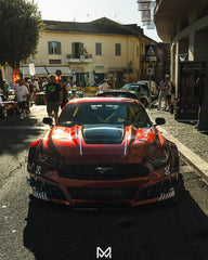 Ford Mustang Ecoboost V6 GT S550.1 2015 2016 2017 with Aftermarket Parts - STORM Hood Bonnet Carbon Fiber / FRP from Robot Craftsman
