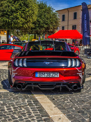 Ford Mustang Ecoboost V6 GT March1 Bullitt S550.1 S550.2 2015-2023 (note: dual exhaust tips) with Aftermarket Parts - "STORM" Rear Diffuser Carbon Fiber / FRP from Robot Craftsman