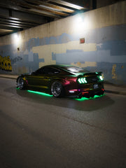 Ford Mustang Ecoboost V6 GT S550.1 2015 2016 2017 & Mustang Ecoboost V6 GT March1 Bullitt S550.2 2018 2019 2020 2021 2022 2023 with Aftermarket Parts - "STORM" Widebody Fender Flares Wheel Arches & Side Skirts Carbon Fiber / FRP from Robot Craftsman