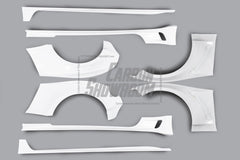 Ford Mustang Ecoboost V6 GT S550.1 2015 2016 2017 & Mustang Ecoboost V6 GT March1 Bullitt S550.2 2018 2019 2020 2021 2022 2023 with Aftermarket Parts - "STORM" Widebody Fender Flares Wheel Arches & Side Skirts Carbon Fiber / FRP from Robot Craftsman
