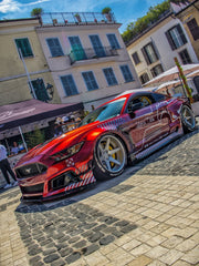 Ford Mustang Ecoboost V6 GT S550.1 2015 2016 2017 & Mustang Ecoboost V6 GT March1 Bullitt S550.2 2018 2019 2020 2021 2022 2023 with Aftermarket Parts - "STORM" Widebody Fender Flares Wheel Arches & Side Skirts Carbon Fiber / FRP from Robot Craftsman