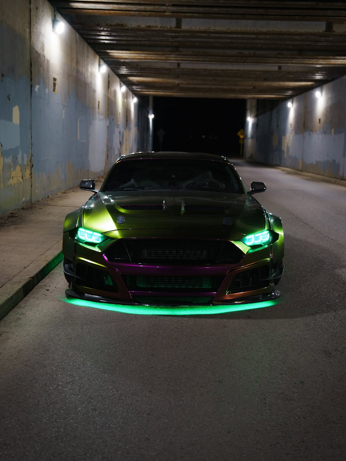 Ford Mustang Ecoboost V6 GT March1 Bullitt S550.1 S550.2 2015 2016 2017 2018 2019 2020 2021 2022 2023 with Aftermarket Parts - STORM Front Bumper Canards Carbon Fiber/FRP from Robot Craftsman