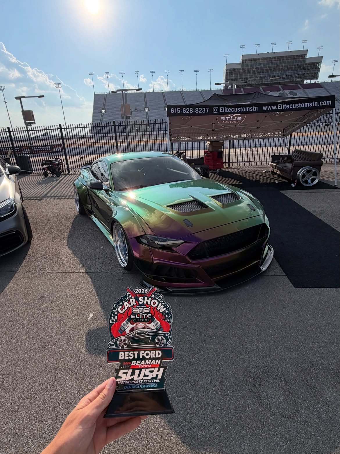Ford Mustang Ecoboost V6 GT March1 Bullitt S550.1 S550.2 2015 2016 2017 2018 2019 2020 2021 2022 2023 with Aftermarket Parts - STORM Front Bumper Canards Carbon Fiber/FRP from Robot Craftsman