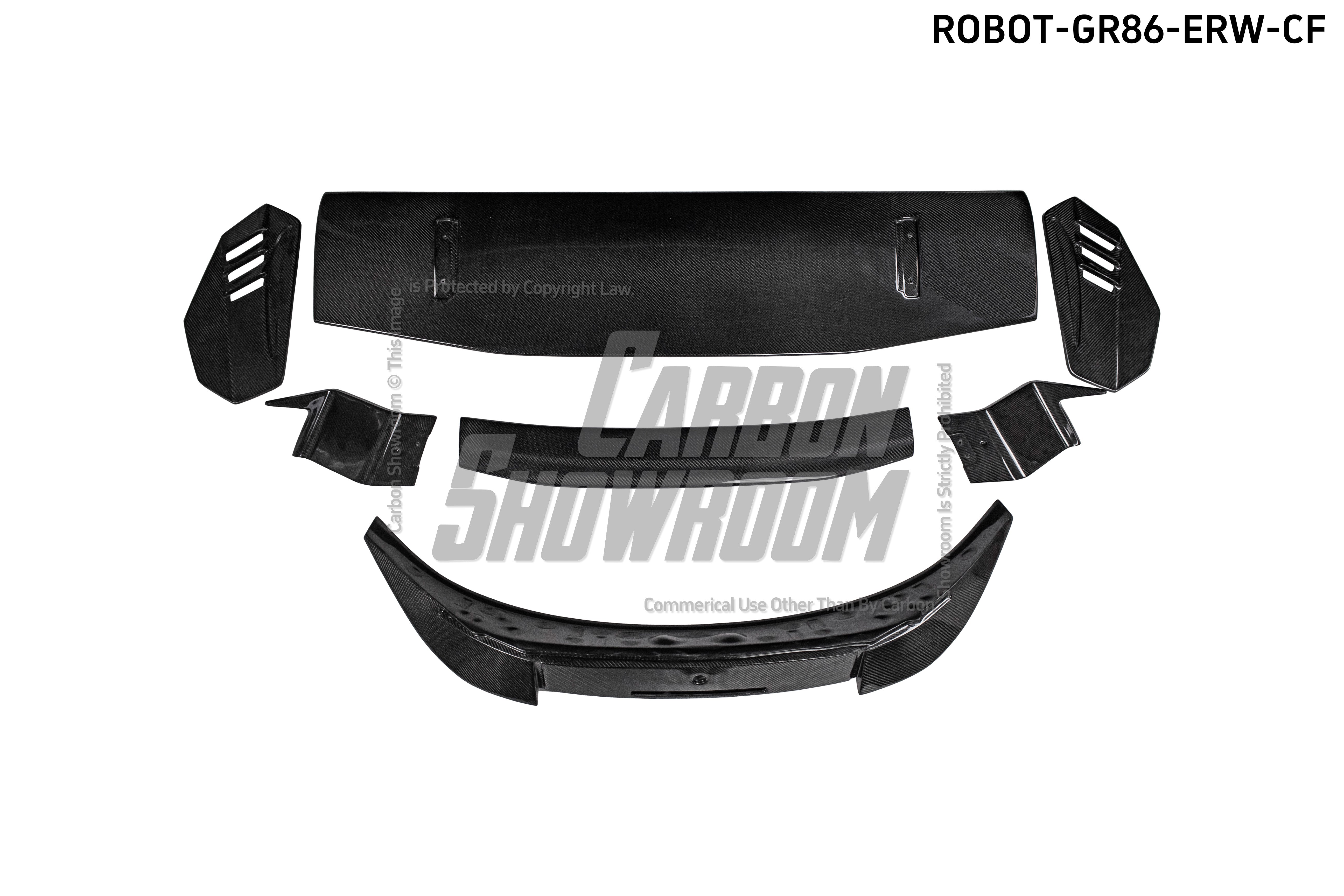 Subaru BRZ ZD8 2022-ON & Toyota GR86 ZN8 2022-ON with Aftermarket Parts - "SHINING" Extreme Rear GT Wing Carbon Fiber / FRP from Robot Craftsman