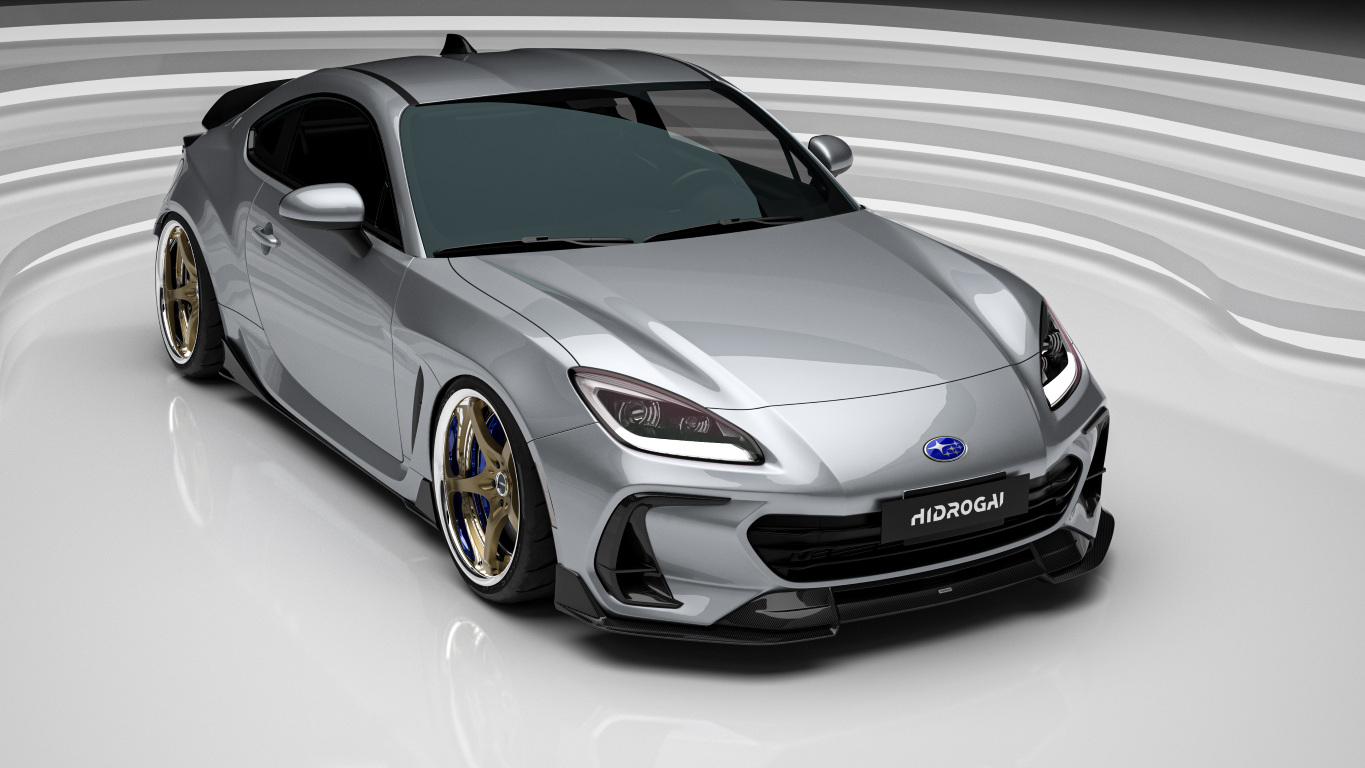 Subaru BRZ ZD8 2022 2023 2024 with Aftermarket Parts - "HIDROGAI" Front Lip Splitter Carbon Fiber / FRP from Robot Craftsman