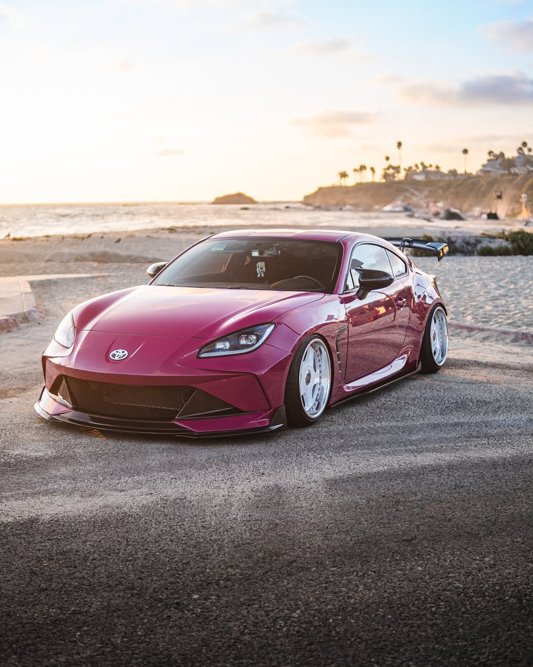 Subaru BRZ ZD8 2022 2023 2024 & Toyota GR86 ZN8 2022 2023 2024 with Aftermarket Parts - "SHINING" Narrow Body Front Bumper & Lip Carbon Fiber / FRP from Robot Craftsman