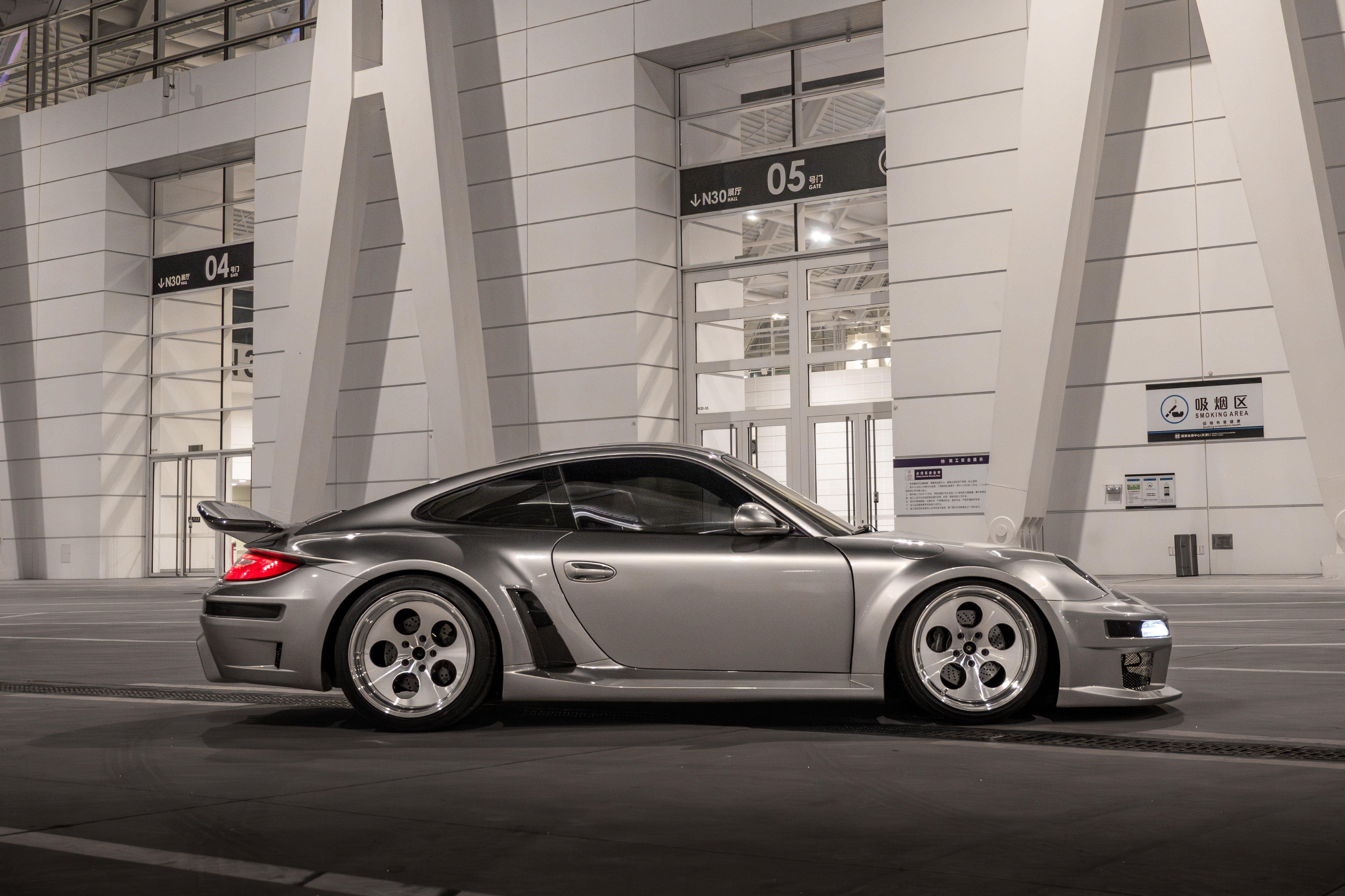 Porsche 911 997.1 997.2 Carrera Base S 2009–2012 (997.1 requires 997.2 taillights) with Robot Craftsman's Aftermarket Parts - Package A "TIGANISM GUSTAV" Carbon Fiber / FRP