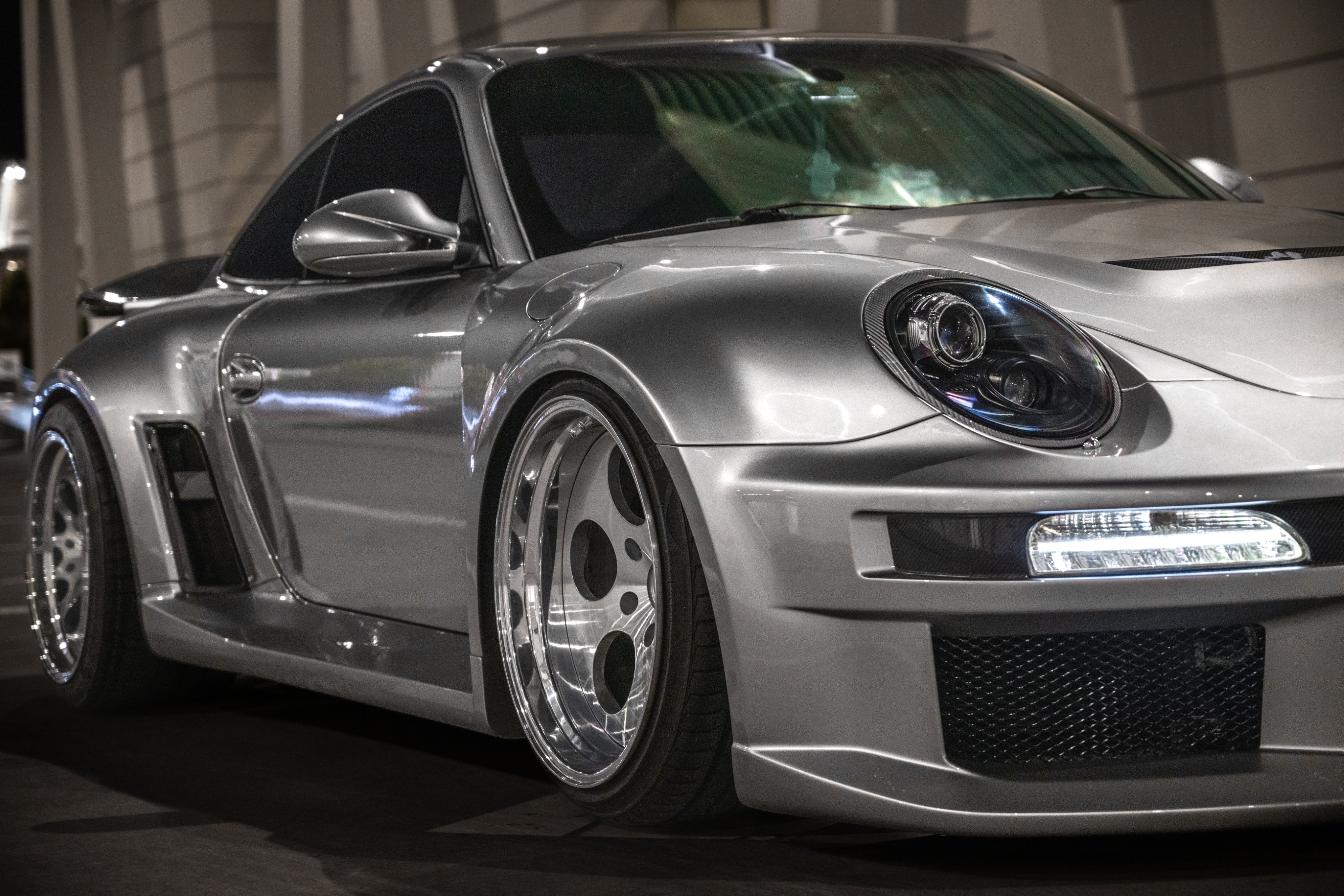 Porsche 911 997.1 997.2 Carrera Base S 2009–2012 (997.1 requires 997.2 taillights) with Robot Craftsman's Aftermarket Parts - Package A "TIGANISM GUSTAV" Carbon Fiber / FRP